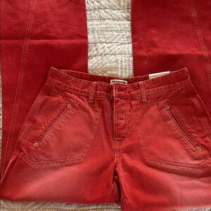 We The Free High Rise Red Jeans